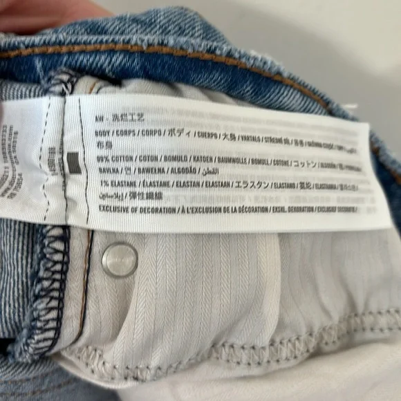 Abercrombie & Fitch Curve Love The Mom Short High Rise Denim Jean Short Size 29 - Picture 6 of 6